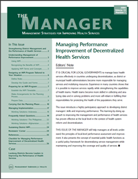 Managing Performance Improvement Decentralized Health Service The Manager Image