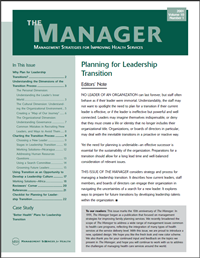 Planning for Leadership Transition The Manager Image