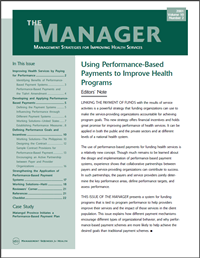 Using Performance Based Payments Improve Health Programs The Manager Image