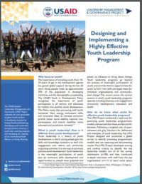 Designing and Implementing a Highly Effective Youth Leadership Program